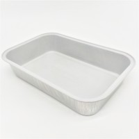 airline food packing aluminium foil container and lid printed for cake bake